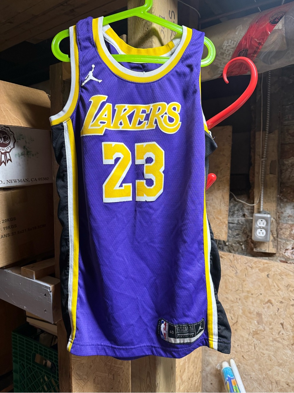 Nike LeBron James #23 Los Angeles Lakers NBA Swingman Jersey Purple 40